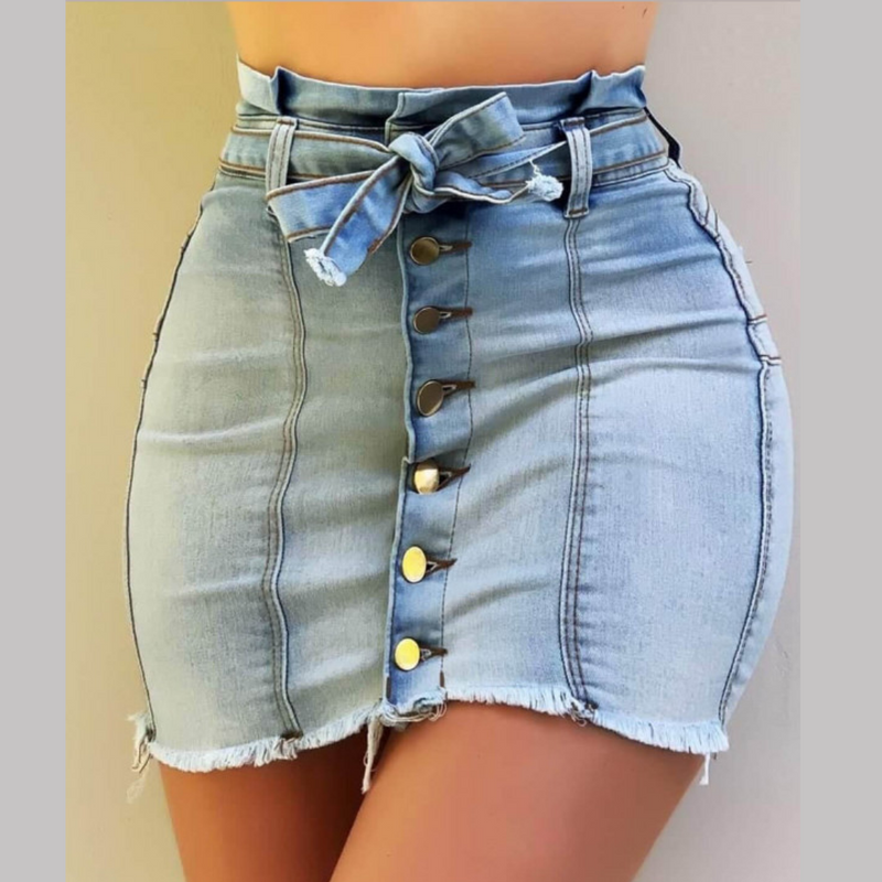 Saia Jeans c/ laço Meggy